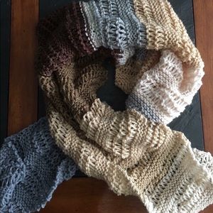 Hand knit boho scarf/wrap